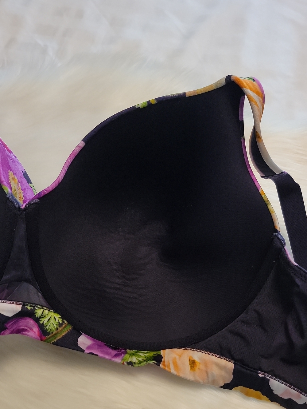 Cacique Women's Bra 46H Lightly Lined Full Coverage Floral Pastel Flowers - Picture 6 of 11